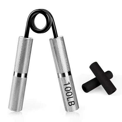 UUJOME Metal Grip Strength Trainer 100lb - Hand Gripper Strengthener Slip Resistant - Grip Trainer Forearm Strengthener for Muscle Building Hand Sensitivity Training Hand Rehabilitation Exercising
